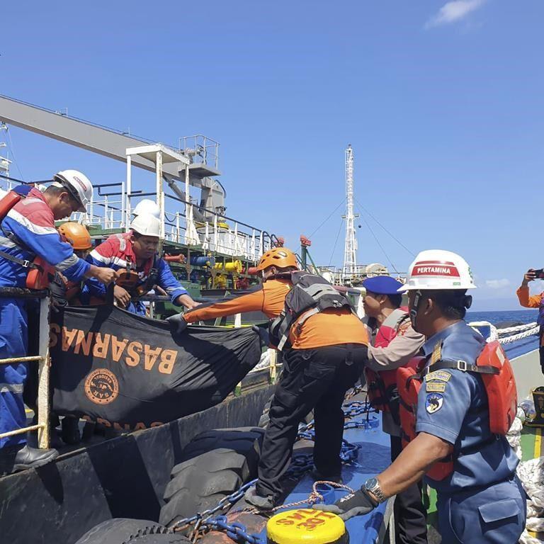 A tanker ship catches fire off Indonesia's Bali island, leaving 5 crew dead and 15 injured